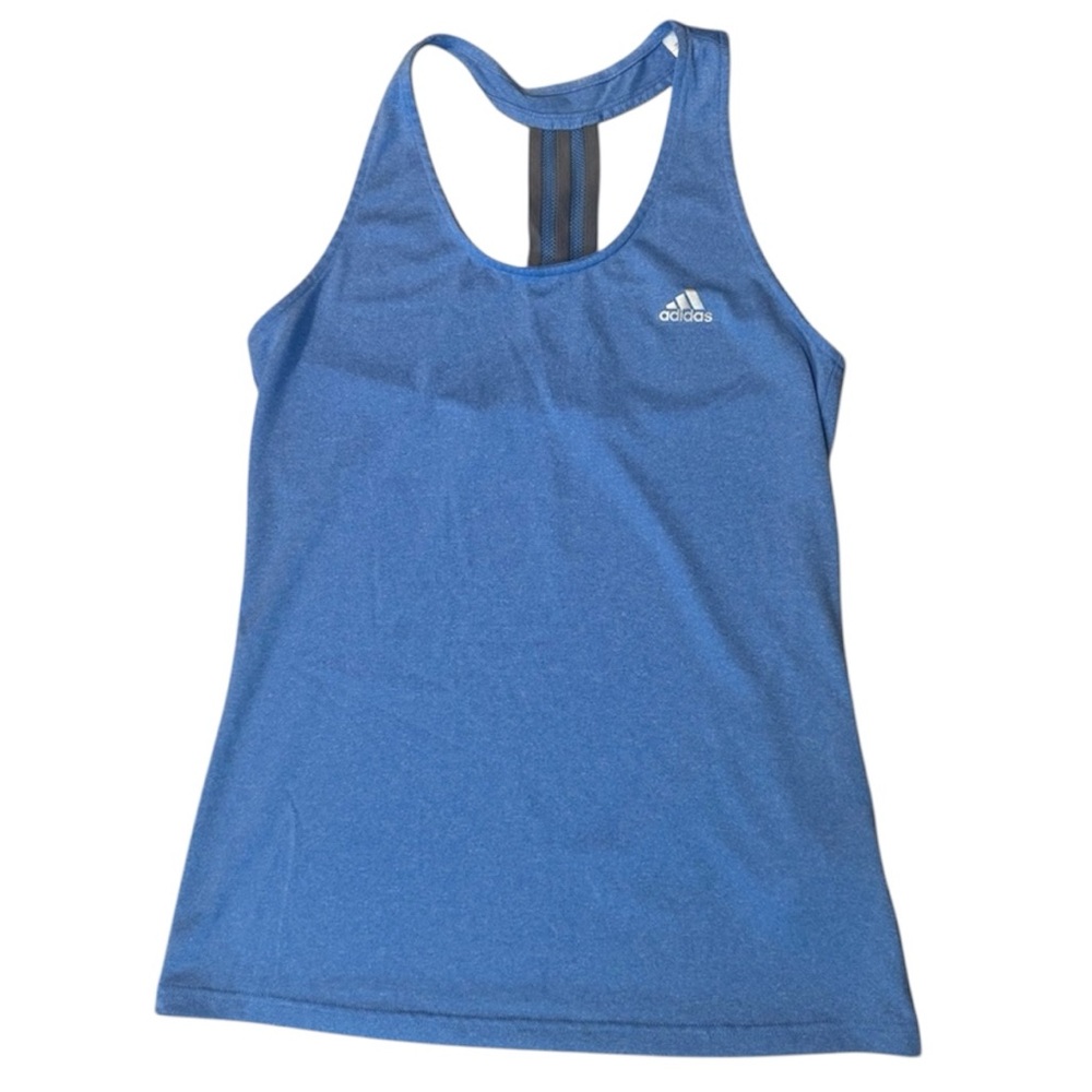 Adidas Women's Blue Athketic Racerback Tank Top - Medium